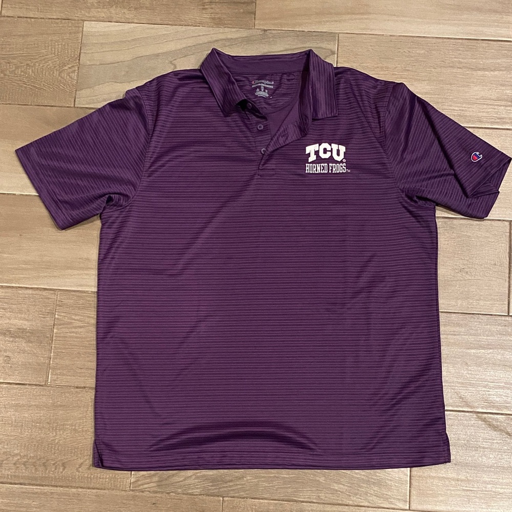 Champion Men's TCU Polo Shirt in Rich Purple